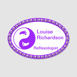 Lila Bling NAMN BRICKA Namnbricka