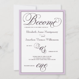 Lila blir en enda inbjudan till kristligt bröllop