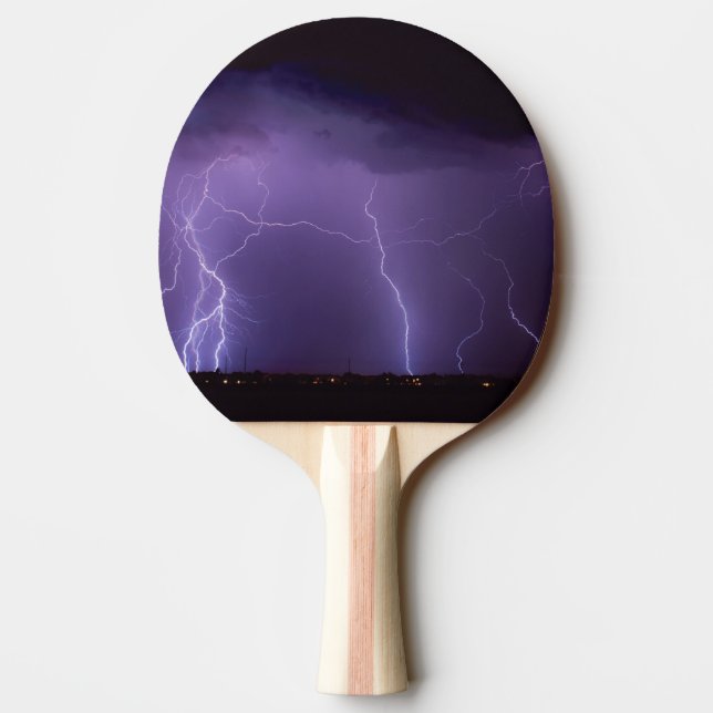 Lila Blixt i en Night Desert Thunder Storm Pingisracket (Baksidan)