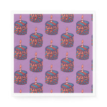 Lila blöjor med muffinsar