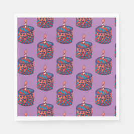 Lila blöjor med muffinsar pappersservett