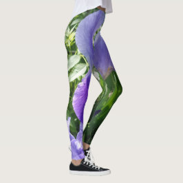 Lila Blombalkar Leggings