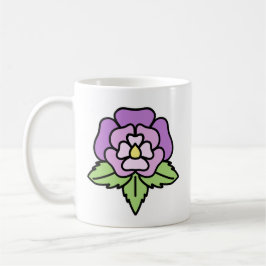 Lila blomkrus kaffemugg