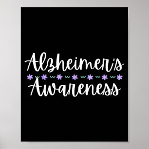 Lila blomma Alzheimers medvetenhetsmånad Poster