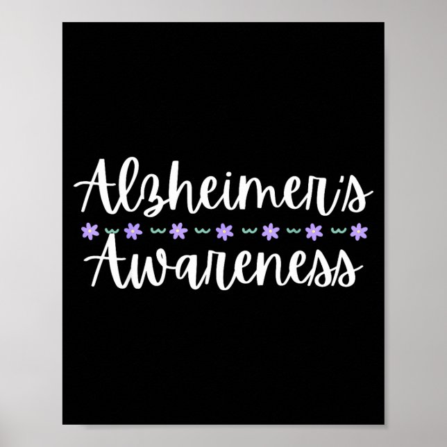 Lila blomma Alzheimers medvetenhetsmånad Poster (Framsidan)