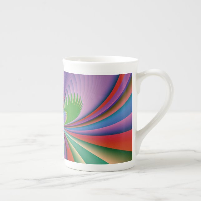 Lila blomma benporslin mugg (Höger)