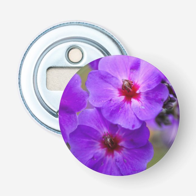Lila blomma flasköppnare (Framsidan)