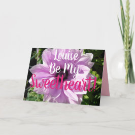 Lila blomma floral Var min älskling kort