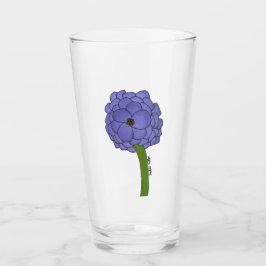 Lila Blomma Glaskopp