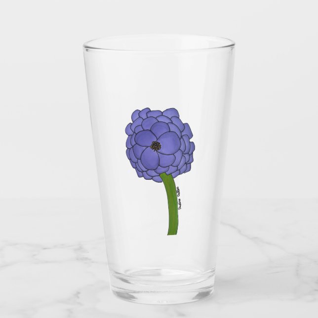 Lila Blomma Glaskopp (Framsida)