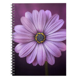 Lila blomma i Bloom Anteckningsbok