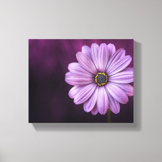 Lila blomma i Bloom Canvastryck (Framsida)