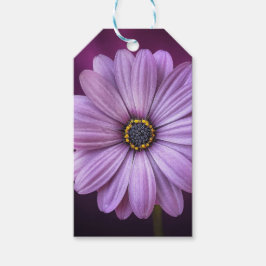 Lila blomma i Bloom Presentetikett