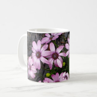 Lila blomma kaffemugg
