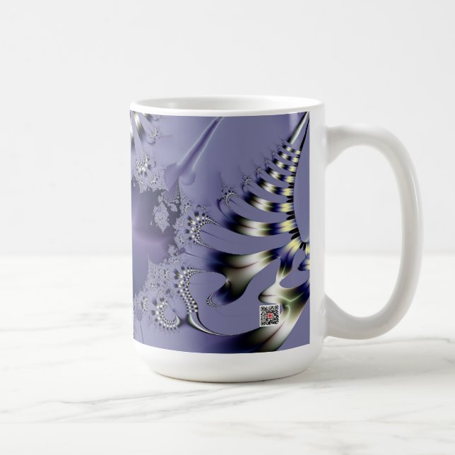 Lila blomma kaffemugg (Höger)
