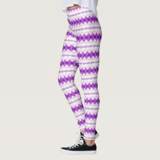 lila blomma leggings