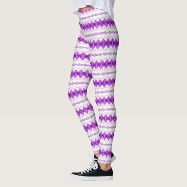 lila blomma leggings (Vänster)