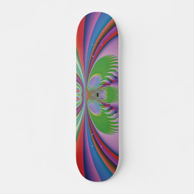 Lila blomma mini skateboard bräda 18,7 cm (Framsida)