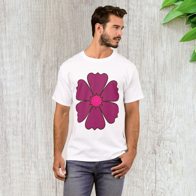Lila Blomma Minimal Bloom T Shirt (Skapare uppladdad)