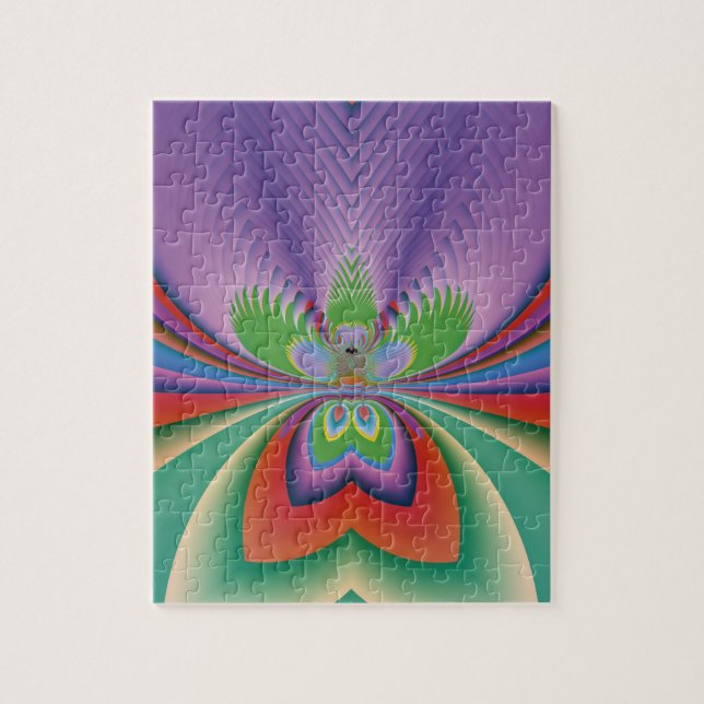 Lila blomma pussel (Vertikal)