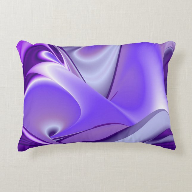 Lila Blomma Regnbågsdrömmar Prydnadskudde (Framsidan)