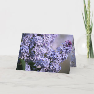 Lila Blomma skräddarsy något tillfälle Kort