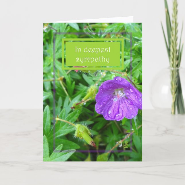 Lila blomma Sympatikort Kort (Framsida)