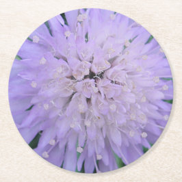 Lila blomma underlägg papper rund