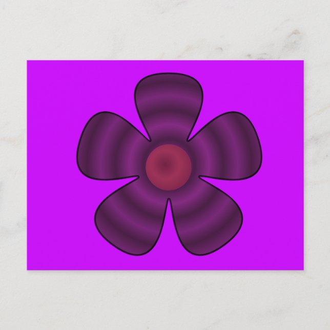lila blomma vykort (Framsida)
