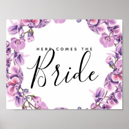 lila blomman botaniskt här kommer bruden poster