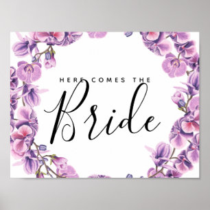 lila blomman botaniskt här kommer bruden poster