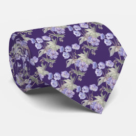Lila Blommande Lavendel Halsduk Slips