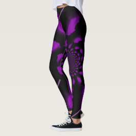 Lila blommande Leggings