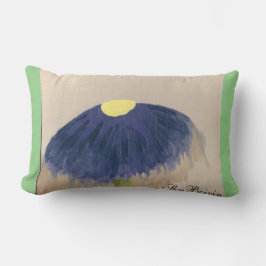 lila blommans vattenfärger lumbarkudde