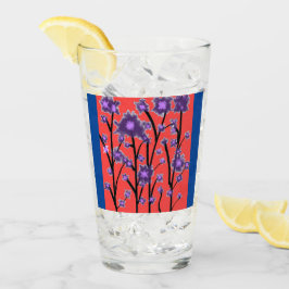 LILA BLOMMAR BLUE TRIM GLASKOPP