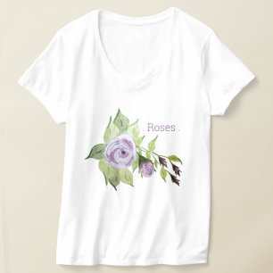 Lila Blommar Ro T Shirt