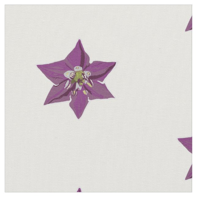 Lila Blommar Tyg (Närbild)