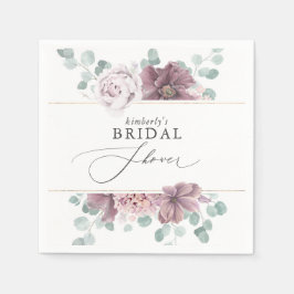 Lila Blommig Baby / Bröllopsdusch Pappersservett