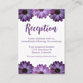 Lila Blommig Bröllopsmottagning Tilläggskort