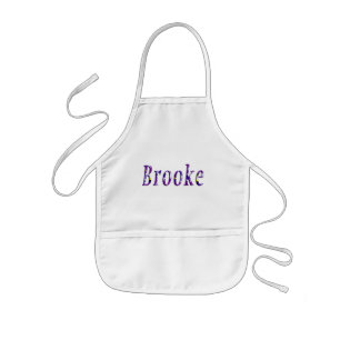 Lila Blommig Brooke Namn, Barnförkläde