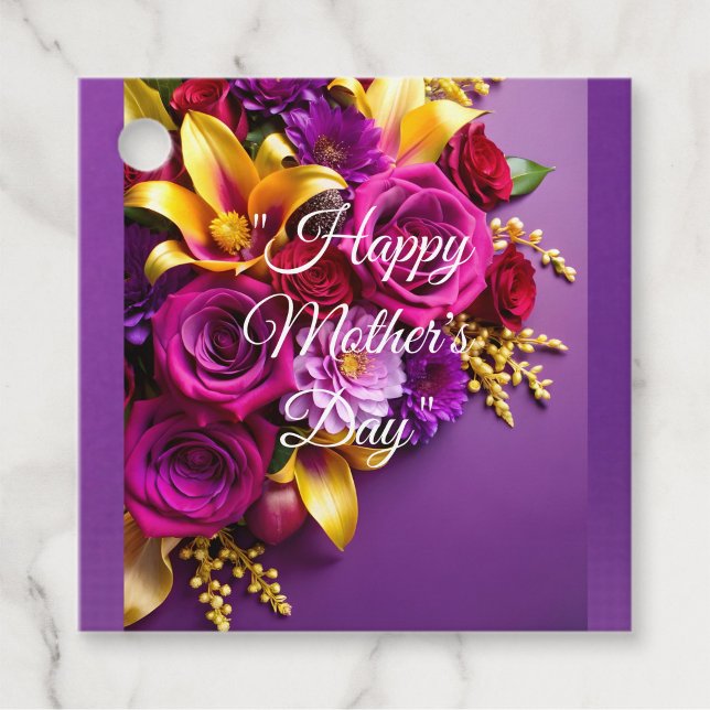 Lila Blommig  Gåvor Etiketter (Skapare uppladdad)