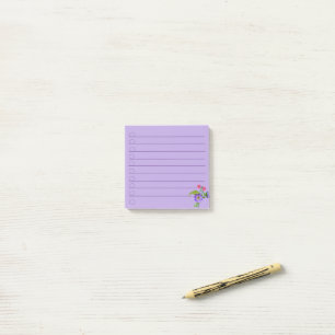 Lila blommig Post-it-lapp Post-it Block