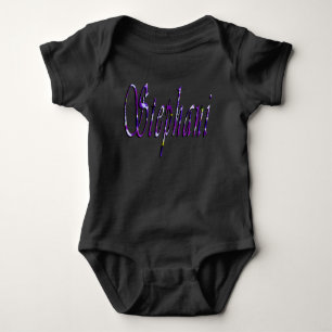 Lila Blommig Stephani Namn, T Shirt