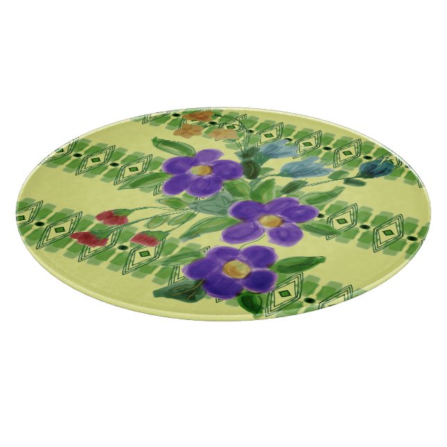 Lila blommigt accentuerad (Hörn)