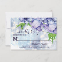 Lila Blommigt Anemone Bröllop Meal Choal