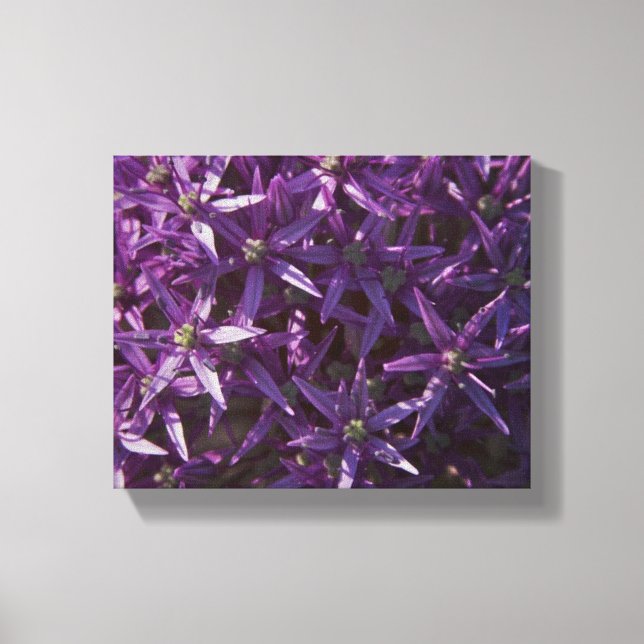 Lila Blommigt Bloom Wrapped Canvas (Framsida)