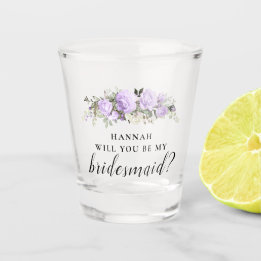Lila Blommigt Bridesmaid Frieri
