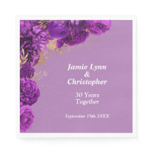 Lila Blommigt Bröllop-årsdagslöjor