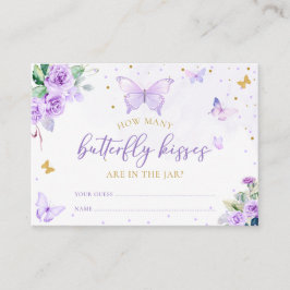 Lila Blommigt Butterfly Hur många fjäril Kisses Tilläggskort