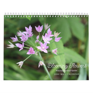 Lila Blommigt Calendar med inspirationsofferter Kalender